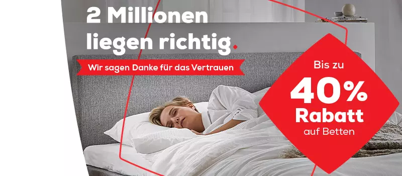 Bis zu 40% Rabatt auf Betten | Swiss Sense