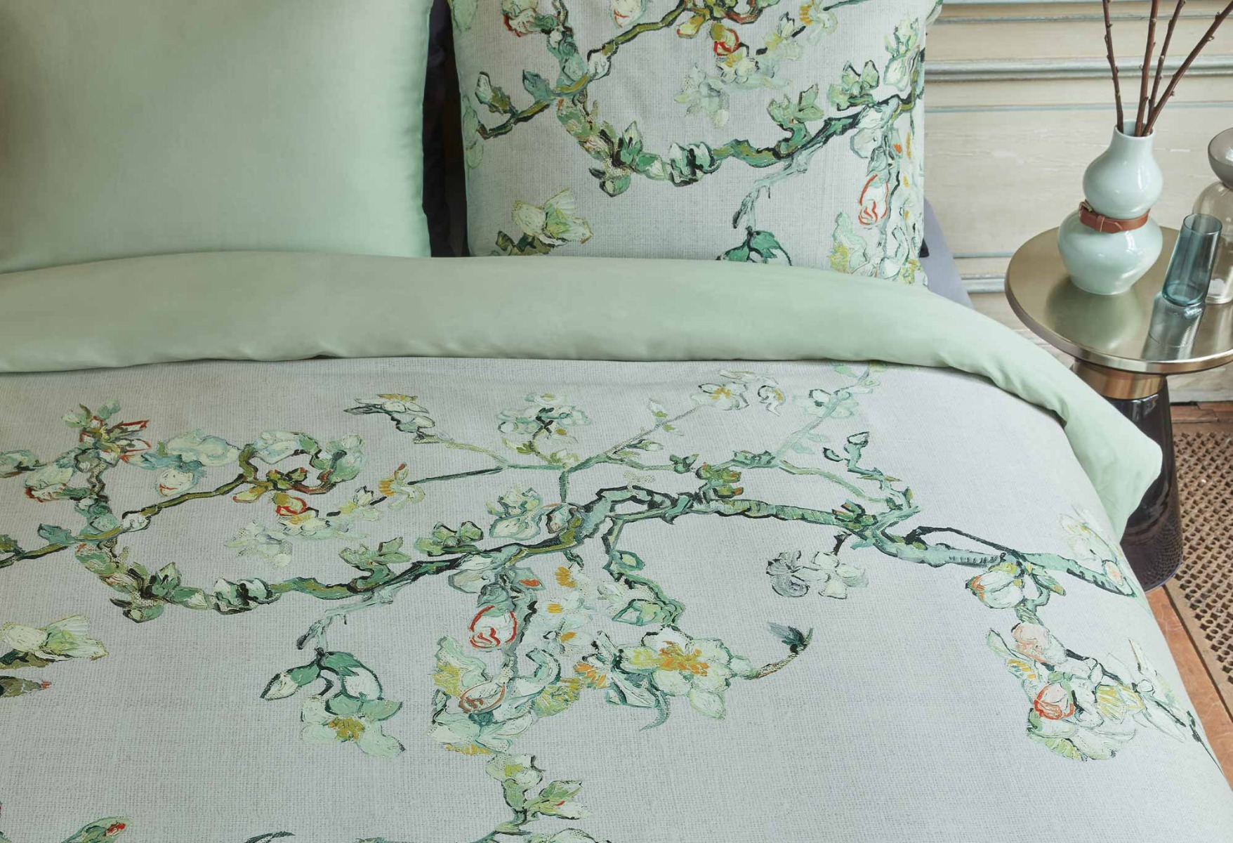 Van Gogh Blossom Dekbedovertrek Grey | Swiss Sense