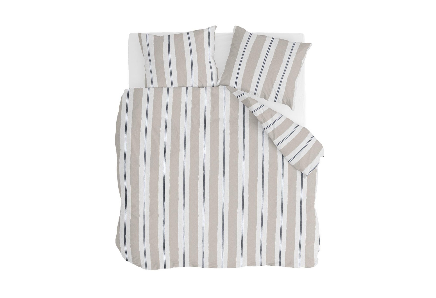 Walra Remade Nautic Stripes Dekbedovertrek Sand | Swiss Sense product afbeelding