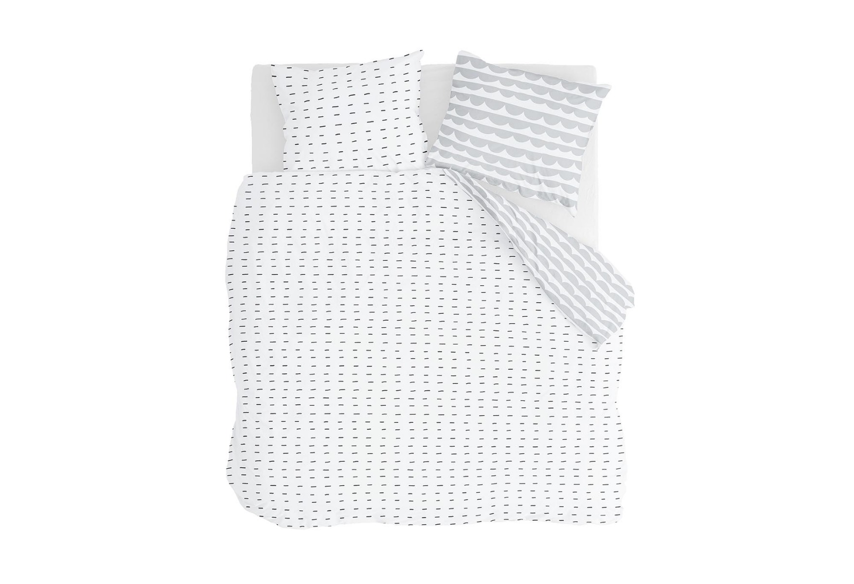 Walra More Dashes Dekbedovertrek White | Swiss Sense product afbeelding