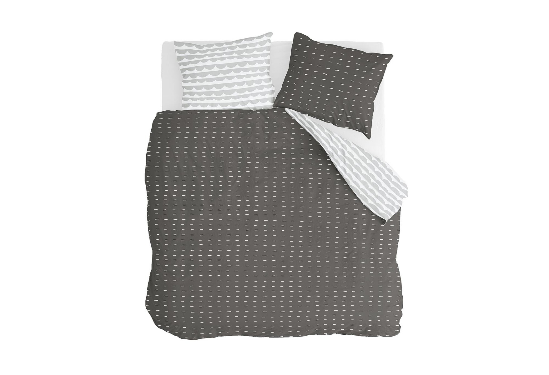 Walra More Dashes Dekbedovertrek Grey | Swiss Sense product afbeelding