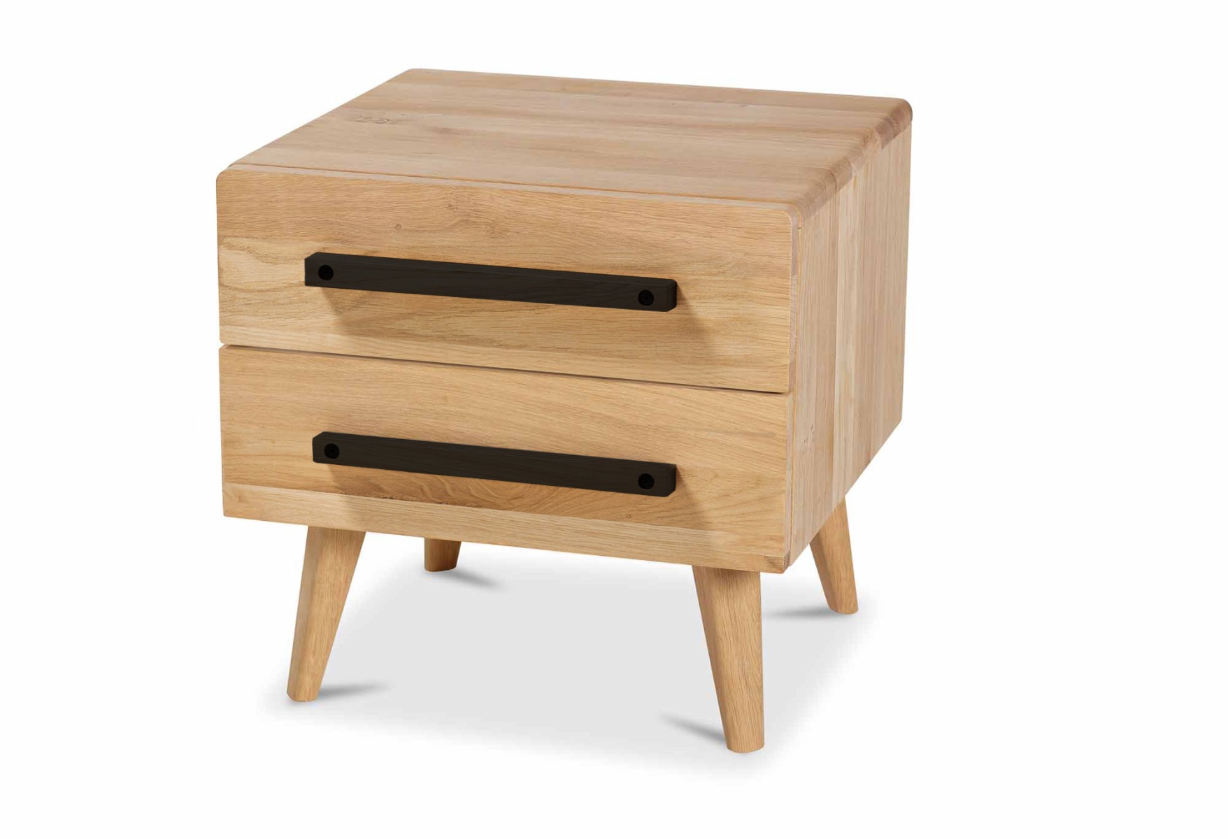 Nachtkast Balance Curve met zwart-houten handvat | Swiss Sense product afbeelding