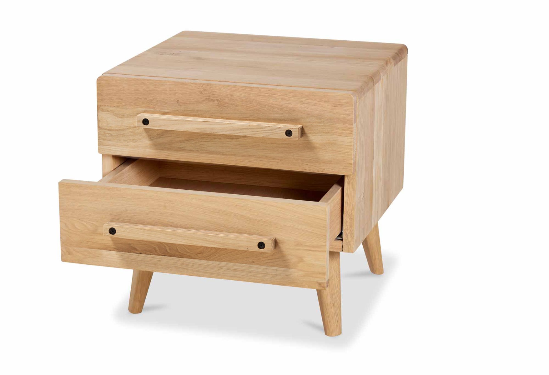 Nachtkast Balance Curve met uni-houten handvat | Swiss Sense product afbeelding