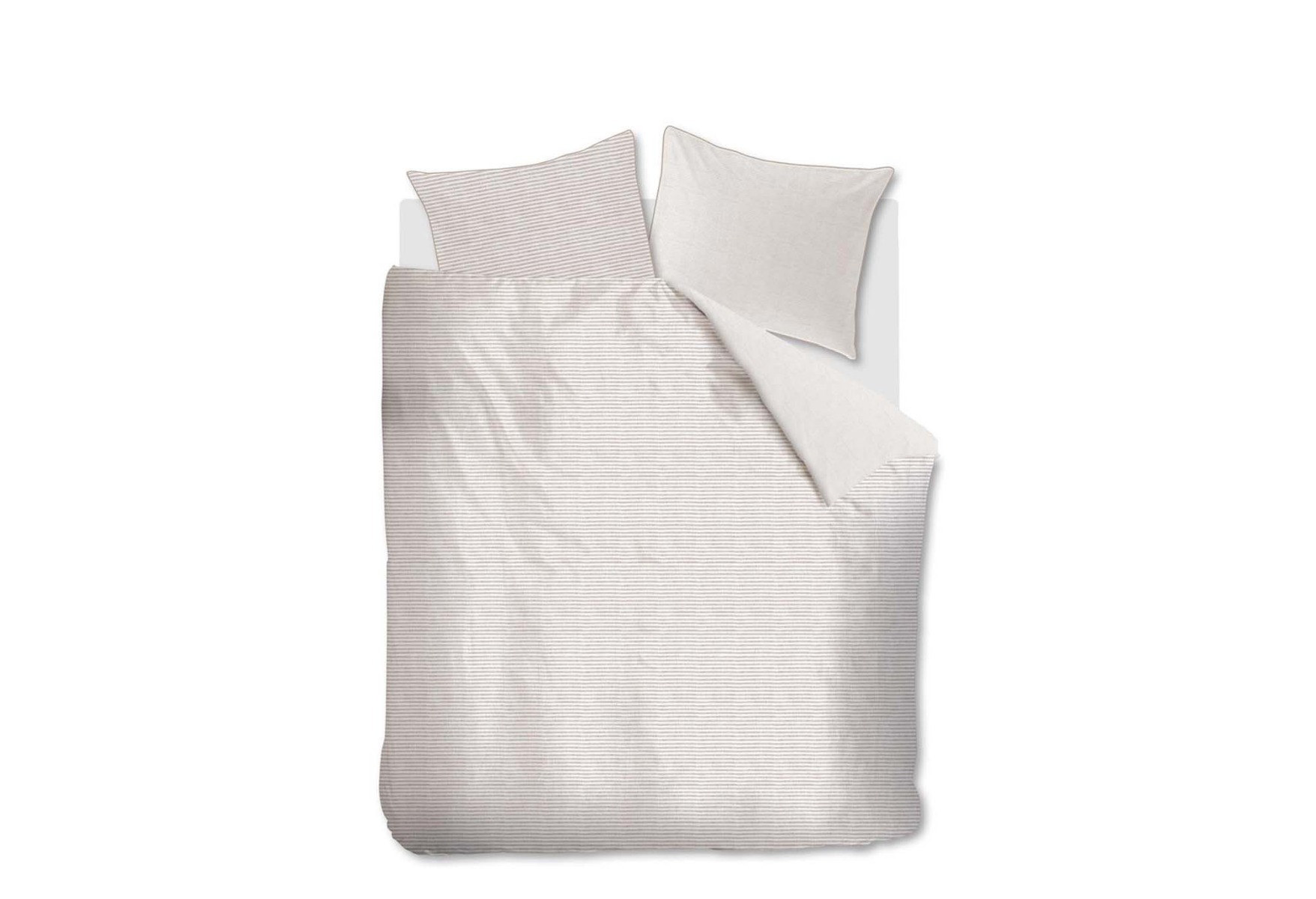 Rivièra Maison Bande Stripe Dekbedovertrek Sand product afbeelding