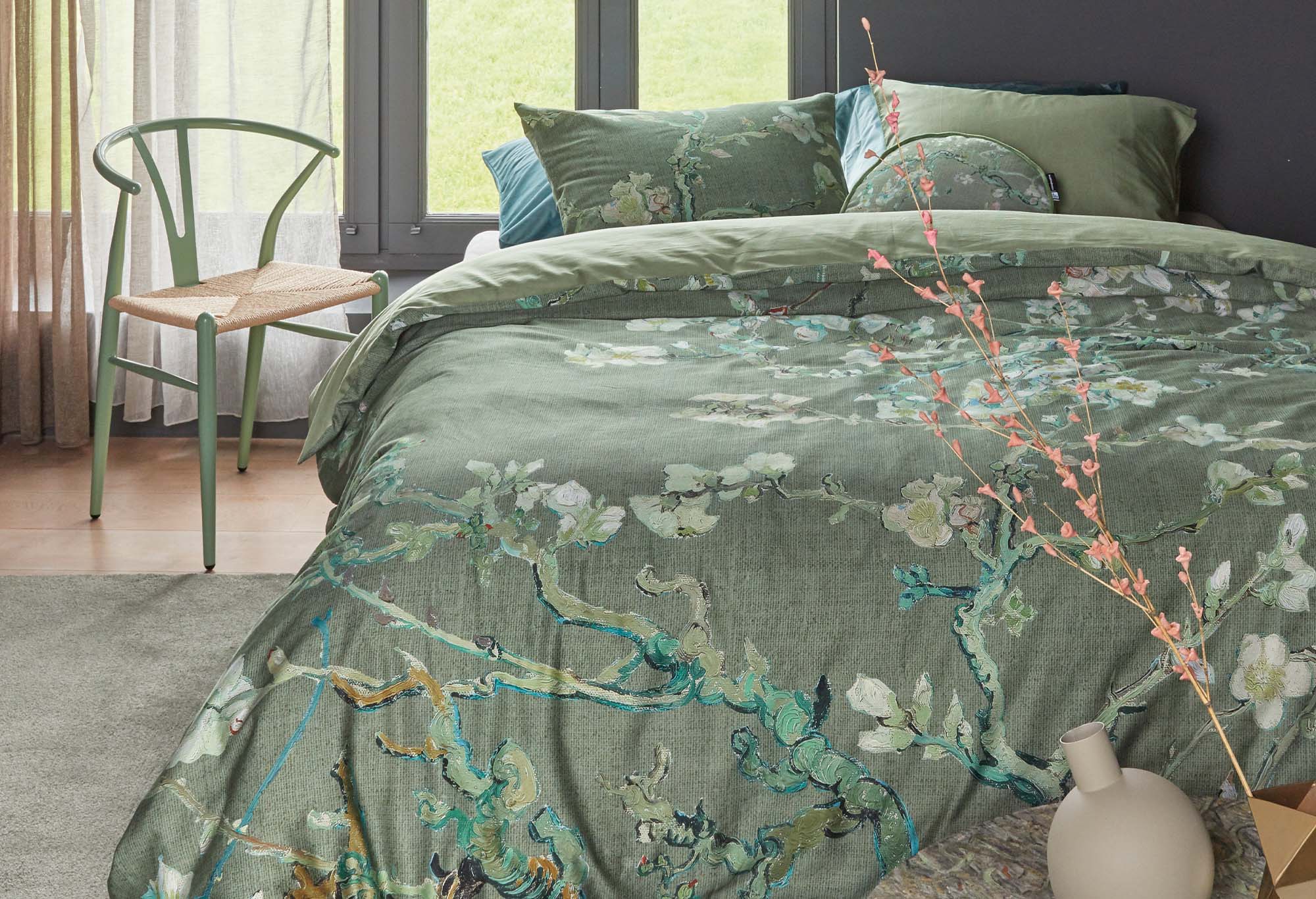 Van Gogh Blossoming Dekbedovertrek Green | Swiss Sense product afbeelding