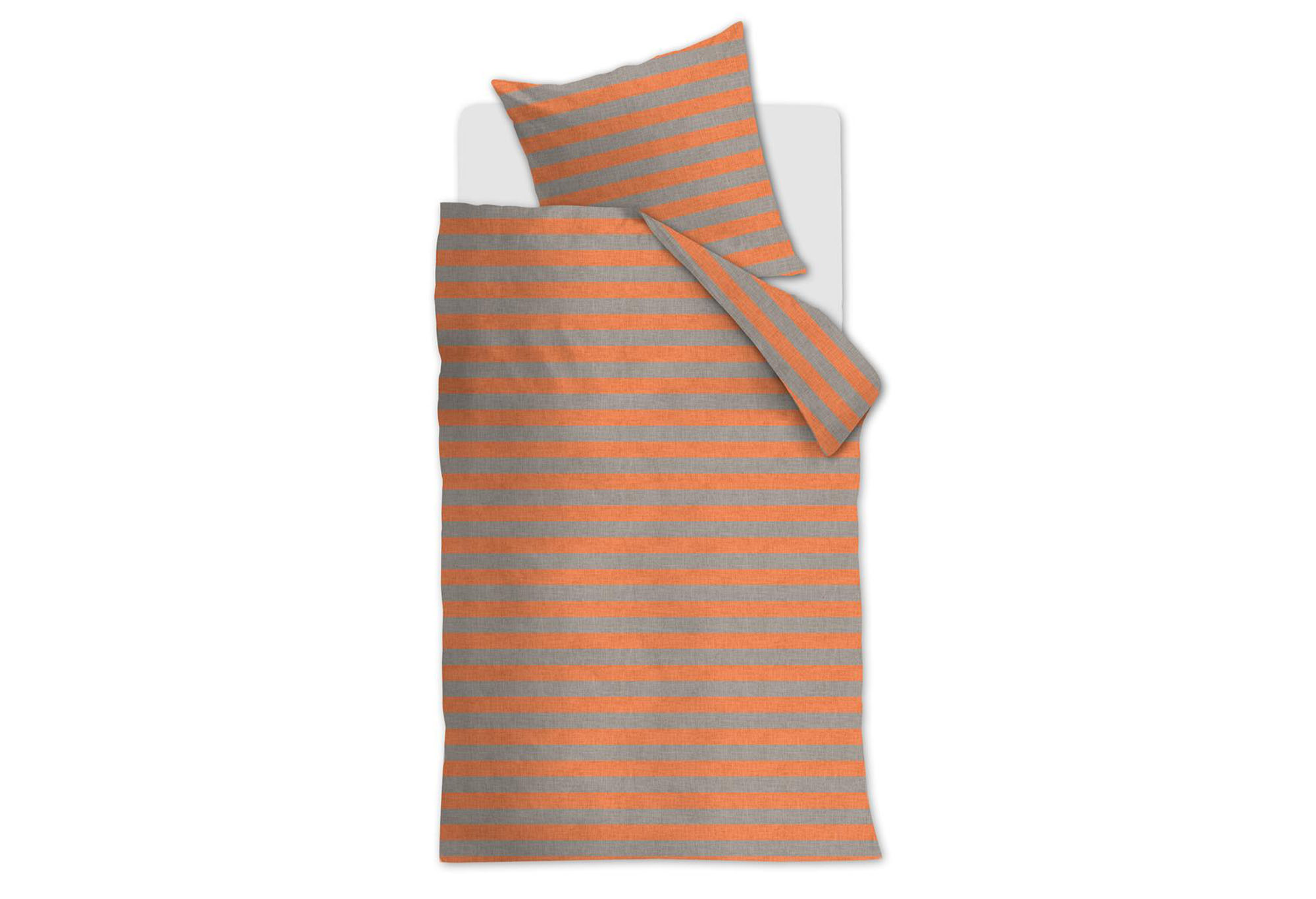 vtwonen Bold Stripe Dekbedovertrek Peach | Swiss Sense