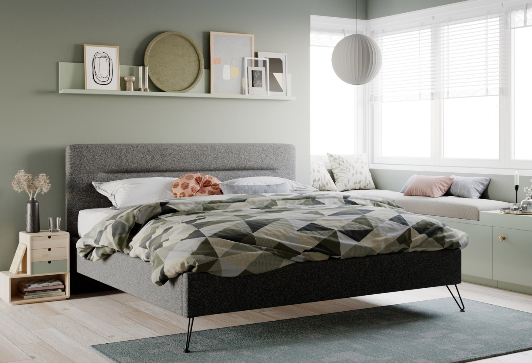 Gestoffeerd Bedframe Web-Only Dream Comet | Swiss Sense product afbeelding