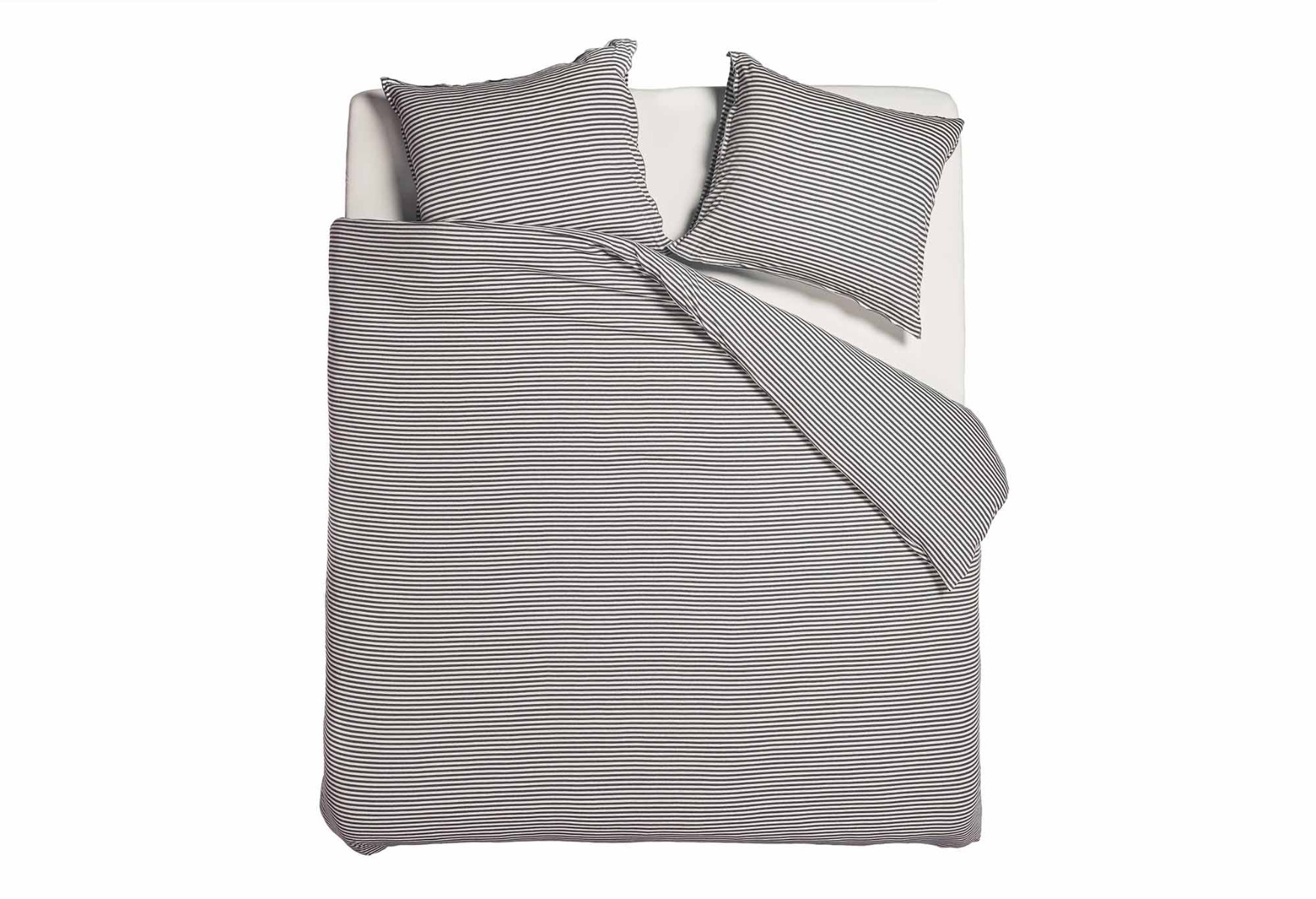 vtwonen Comfy Stripe Dekbedovertrek Grey product afbeelding