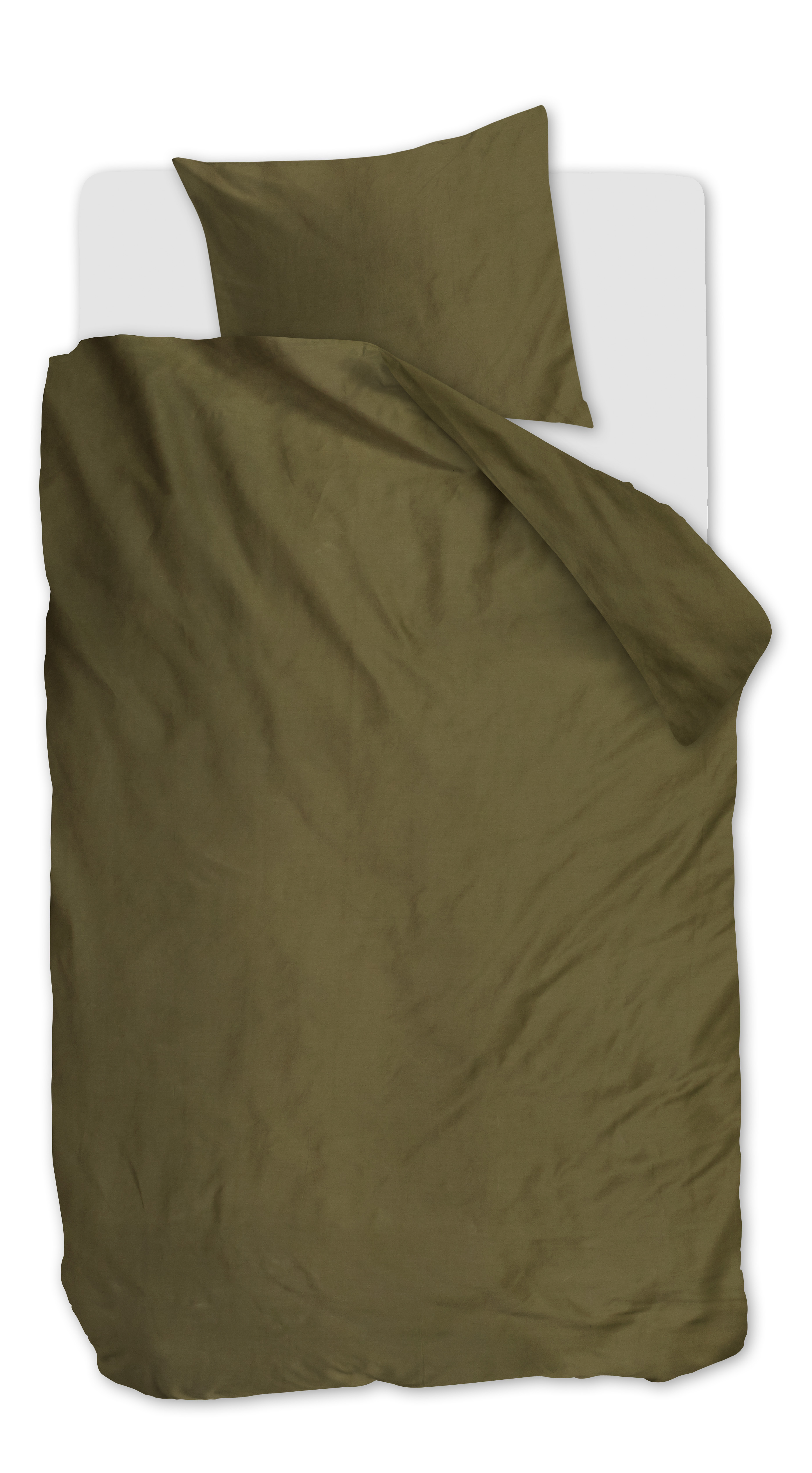 Beddinghouse Care Conscious Dekbedovertrek Olive Green | Swiss Sense product afbeelding