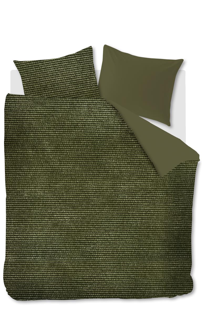 At Home by Beddinghouse Cosy Corduroy Dekbedovertrek Green | Swiss Sense product afbeelding