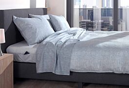 - DE BESTE ZO!HOME LINO DEKBEDOVERTREK DENIM BLUE