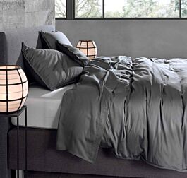 DE BESTE ZO!Home Satinado Dekbedovertrek Classic Anthracite