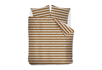 vt wonen Bold Stripe Dekbedovertrek Light Brown