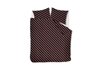 vt wonen Diagonal Dekbedovertrek Dark Red