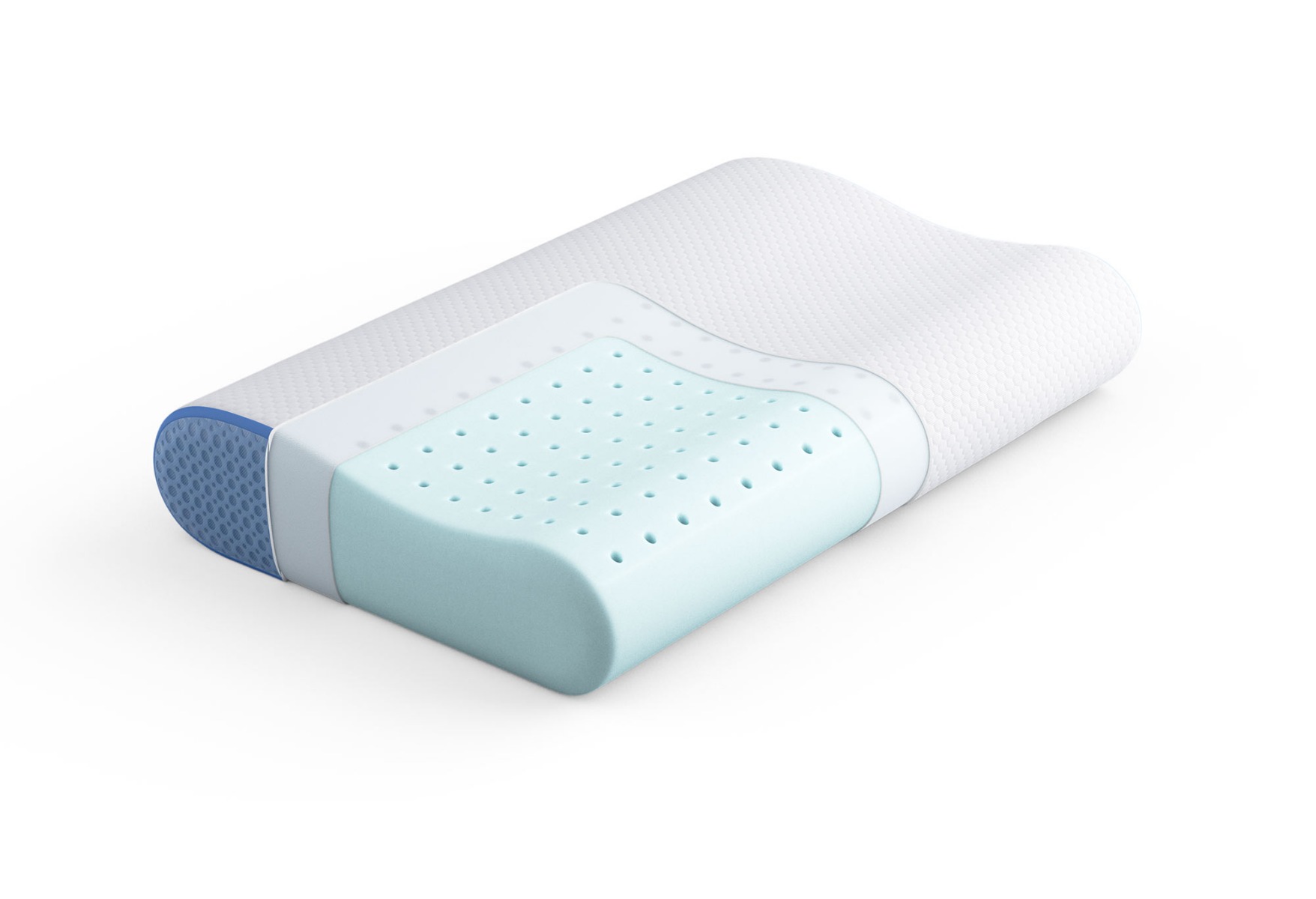 Dixxius Support Traagschuim Two Season Soft Ergonomic Hoofdkussen | Swiss Sense product afbeelding