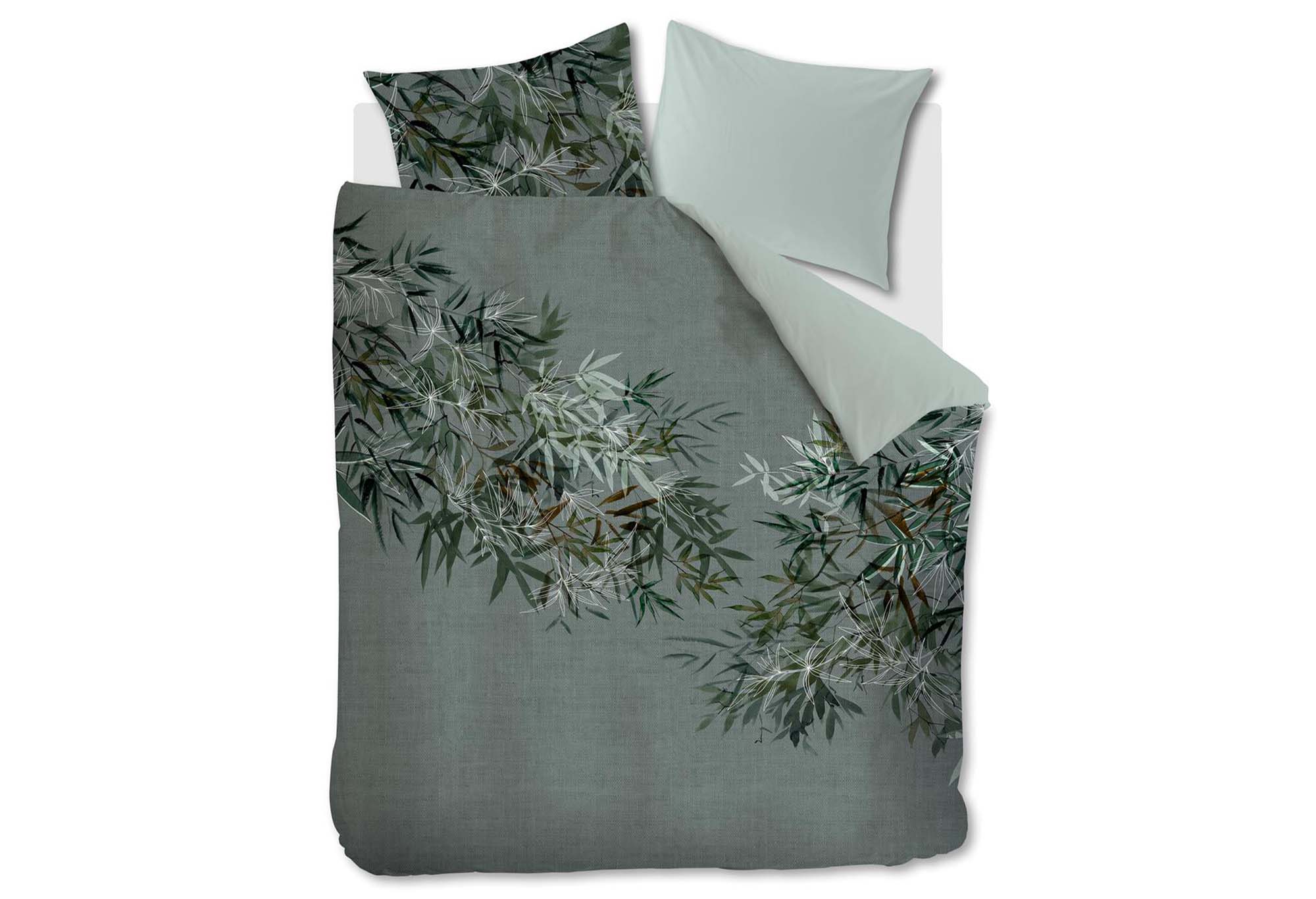 Riviera Maison Fargesia Dekbedovertrek Green | Swiss Sense product afbeelding