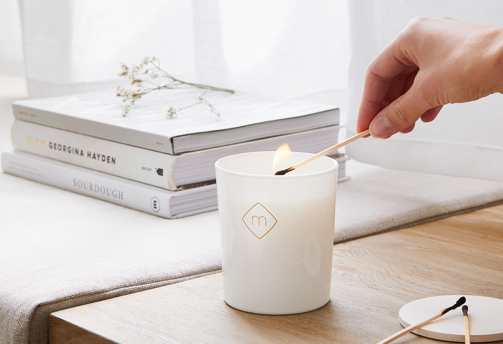 Geurkaars Moments Fresh Linen  | Swiss Sense product afbeelding