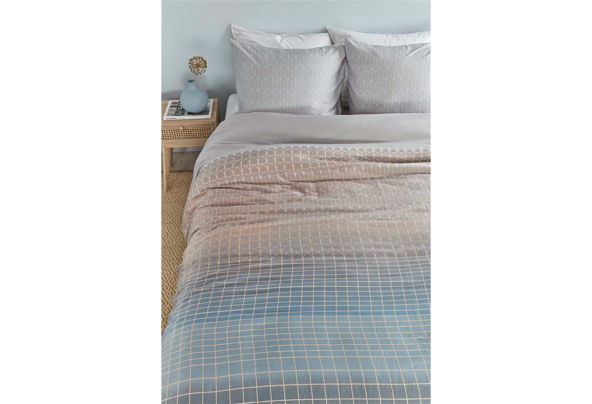 Beddinghouse Gillian Dekbedovertrek Blue Grey | Swiss Sense
