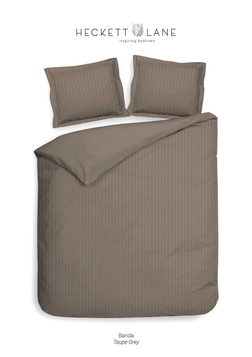 Heckett&Lane Banda Dekbedovertrek Taupe Grey | Swiss Sense product afbeelding