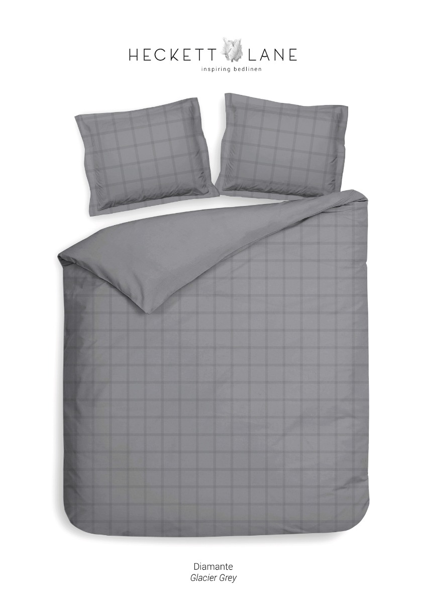Heckett&Lane Diamante Dekbedovertrek Glacier Grey | Swiss Sense product afbeelding
