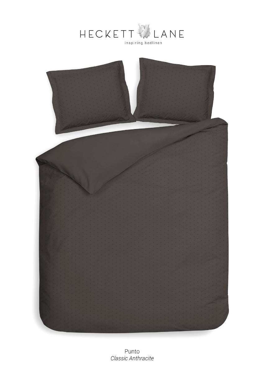 Heckett&Lane Punto Dekbedovertrek Classic Antracite | Swiss Sense product afbeelding