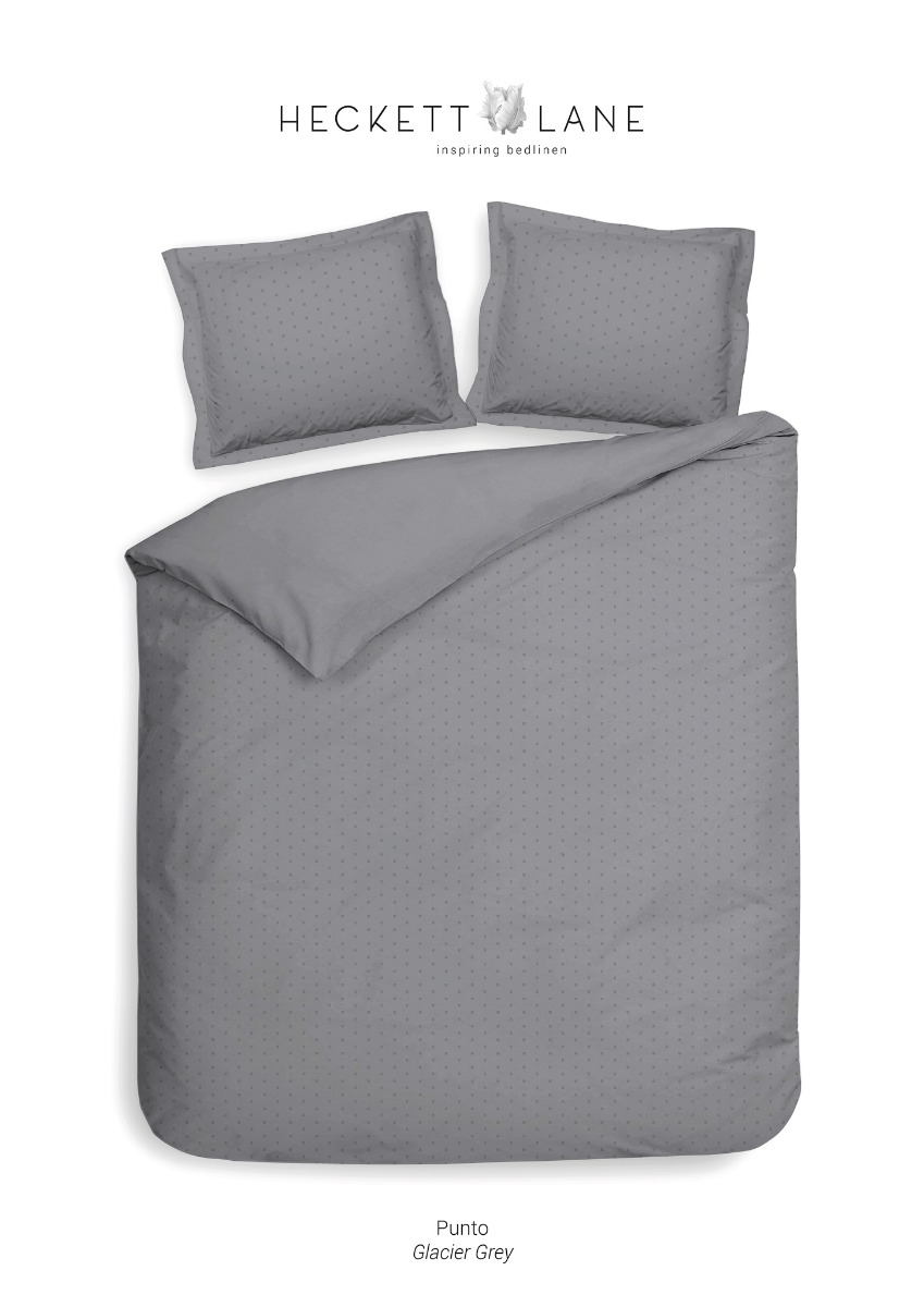 Heckett&Lane Punto Dekbedovertrek Glacier Grey | Swiss Sense product afbeelding