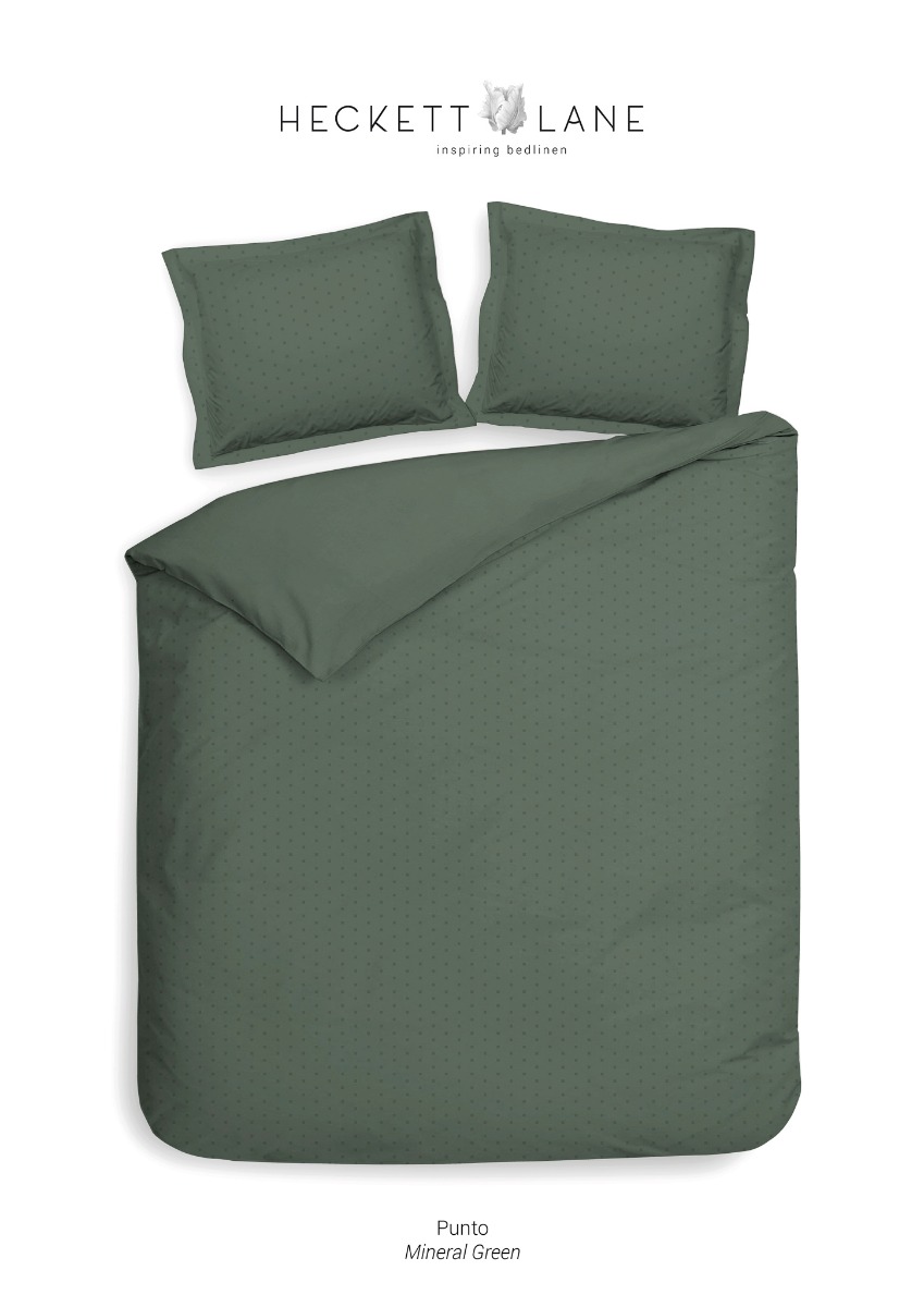 Heckett&Lane Punto Dekbedovertrek Mineral Green | Swiss Sense product afbeelding