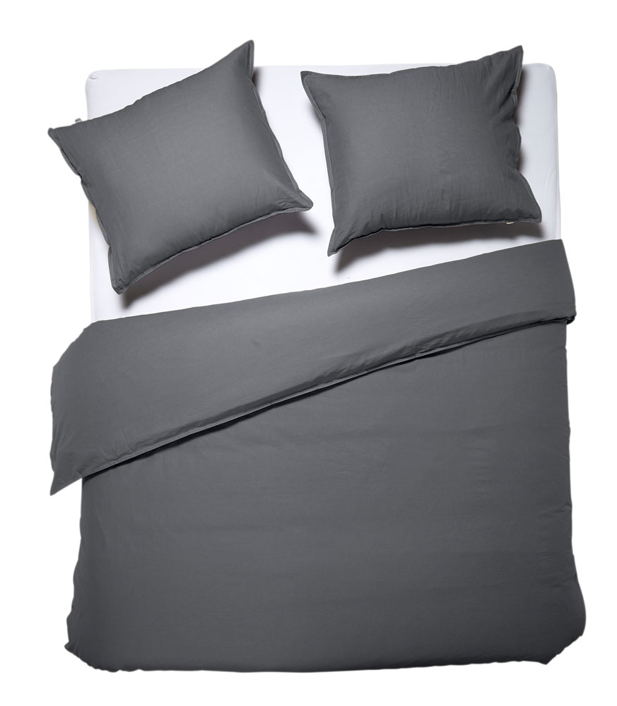 Dixxius Luxurious Dekbedovertrek Dark Grey | Swiss Sense product afbeelding