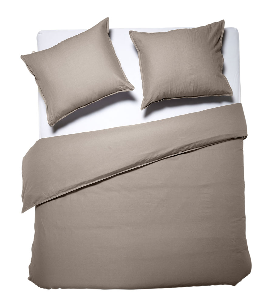 Dixxius Luxurious Dekbedovertrek Taupe | Swiss Sense product afbeelding