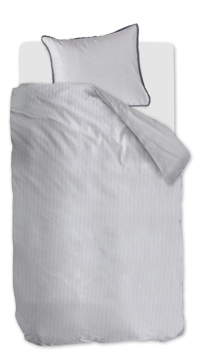 At Home by Beddinghouse Minimalist Dekbedovertrek Black | Swiss Sense product afbeelding