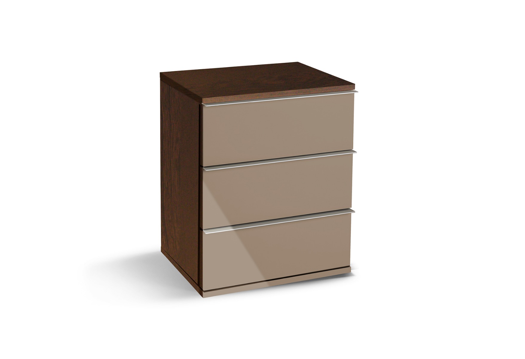 Nachtkast Astoria Wenge Glas | Swiss Sense product afbeelding