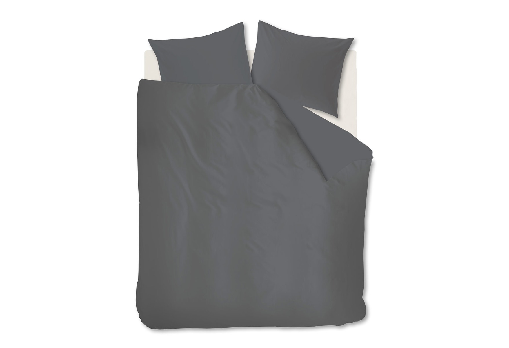 Beddinghouse Basic Gots Dekbedovertrek Anthracite product afbeelding