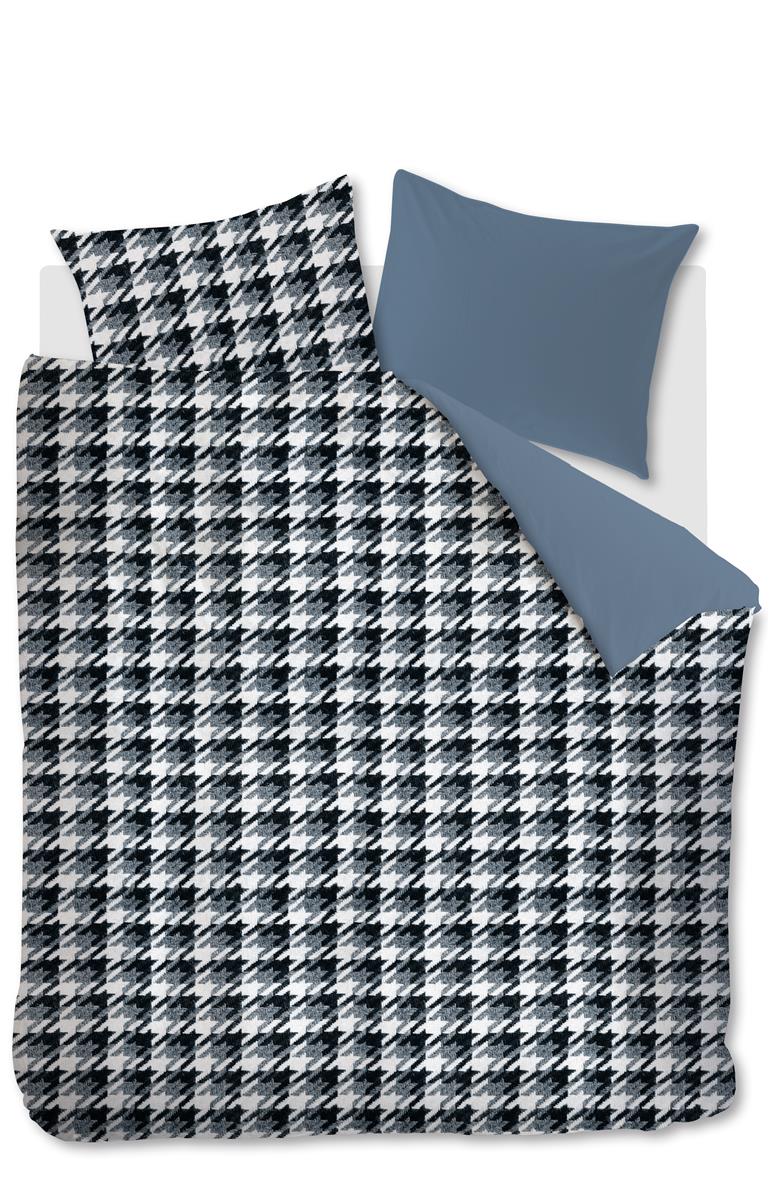 Riviera Maison Pied de Poule Dekbedovertrek Blue | Swiss Sense product afbeelding