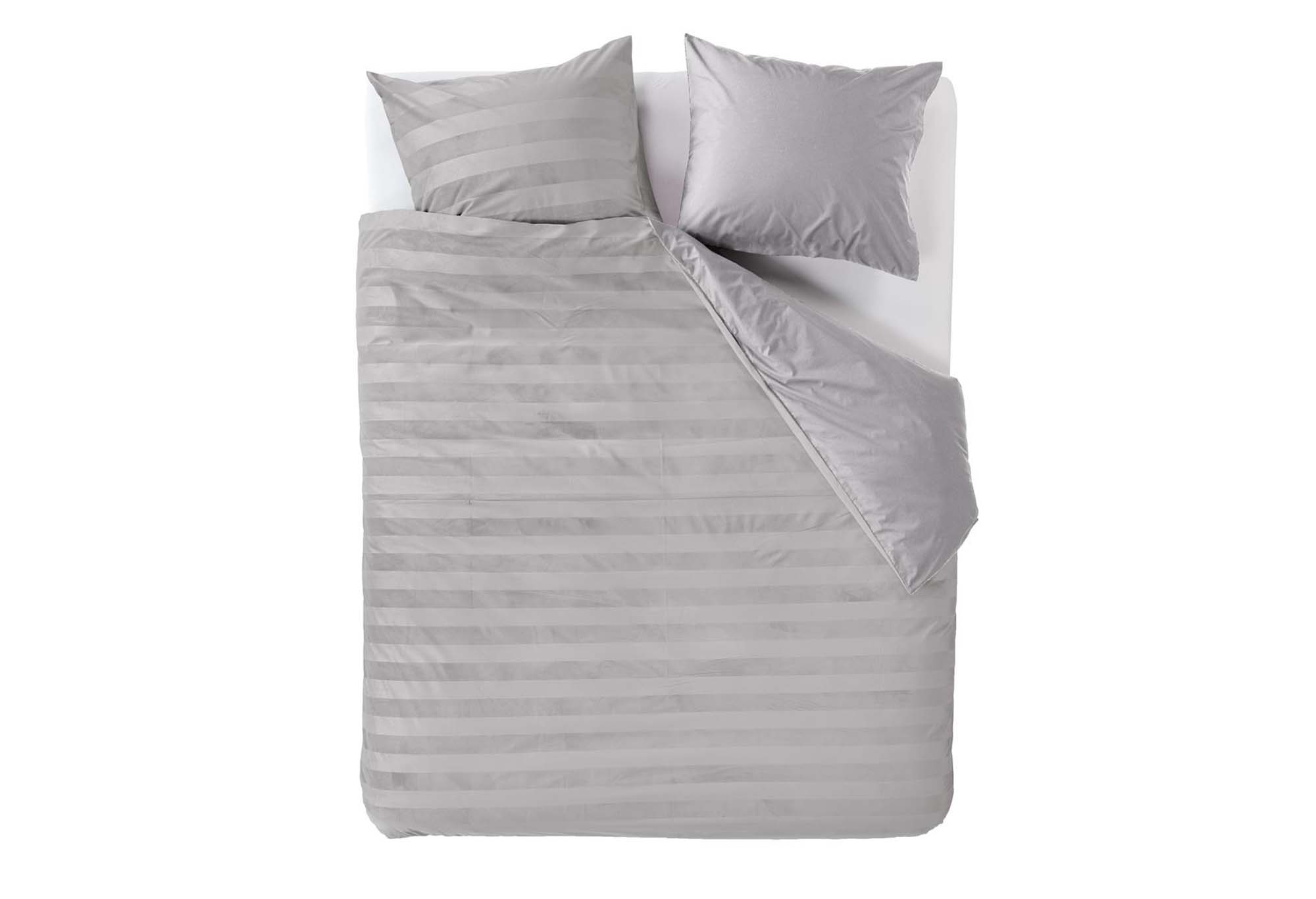 At Home by Beddinghouse Soft Shine Dekbedovertrek Light Grey | Swiss Sense product afbeelding