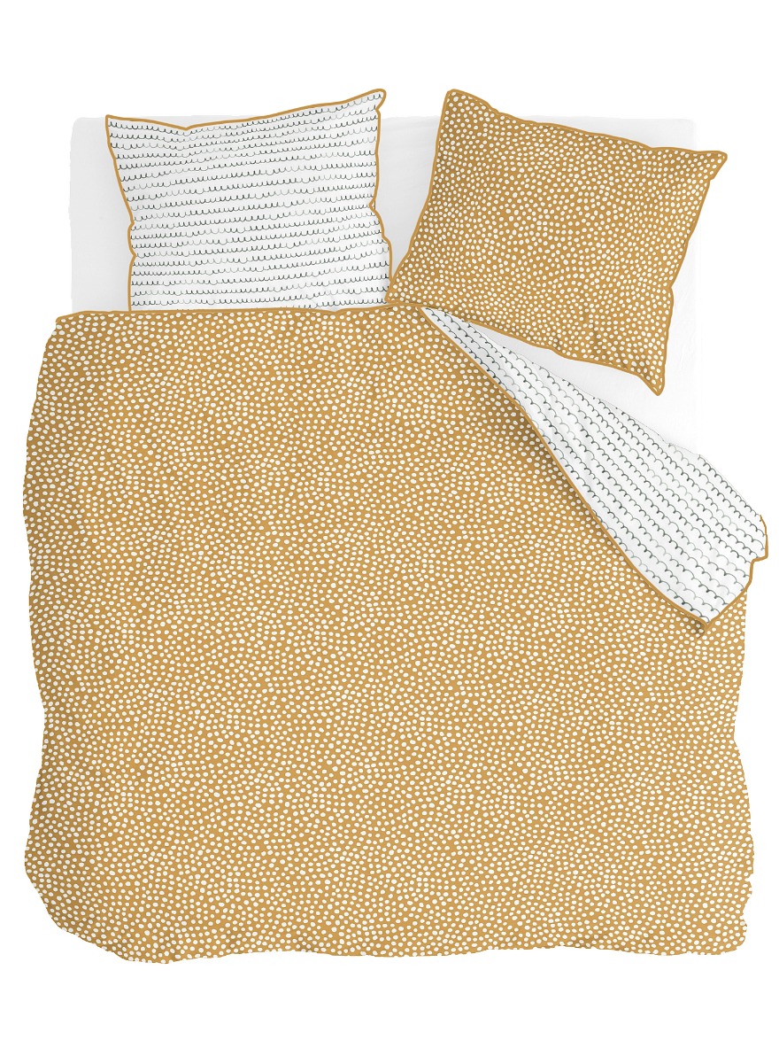 Walra Dots&Doodles Dekbedovertrek Oker product afbeelding