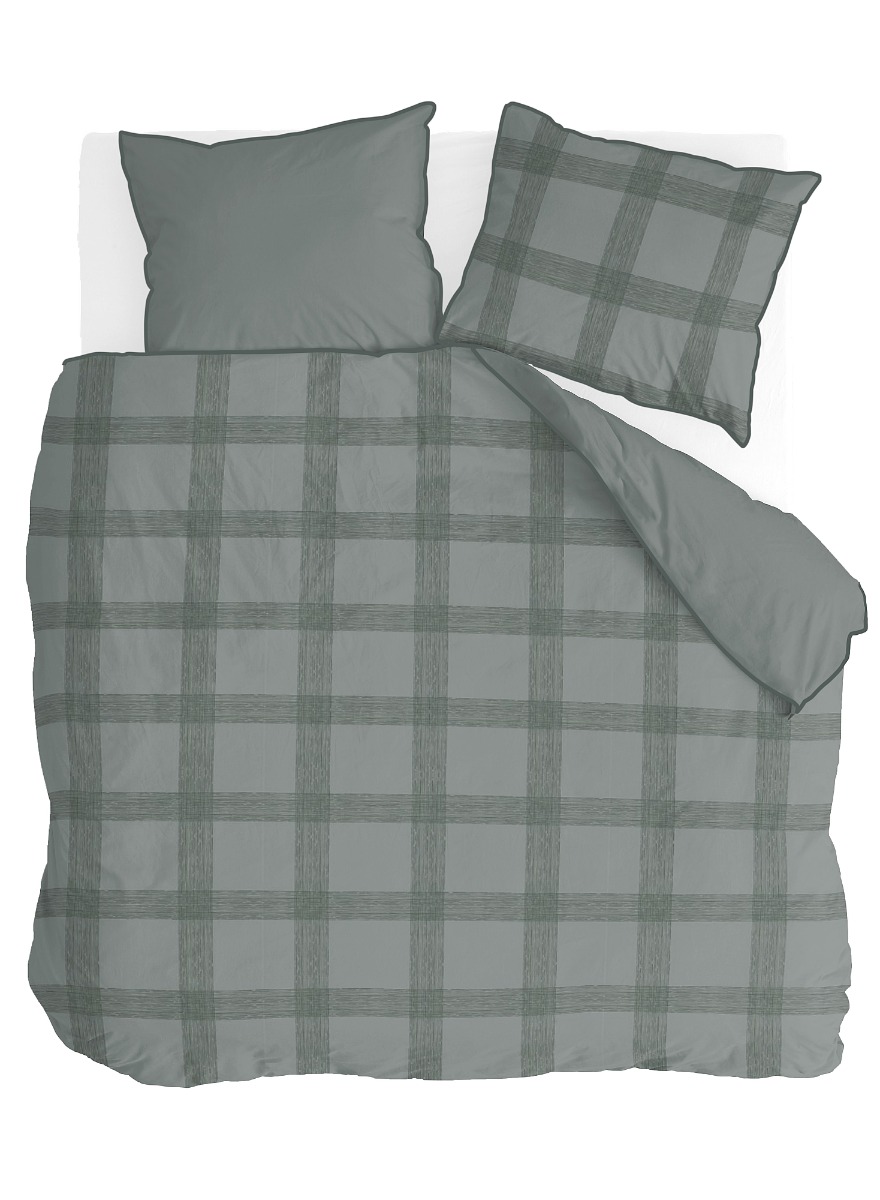 Walra Square Nights Dekbedovertrek Green | Swiss Sense product afbeelding