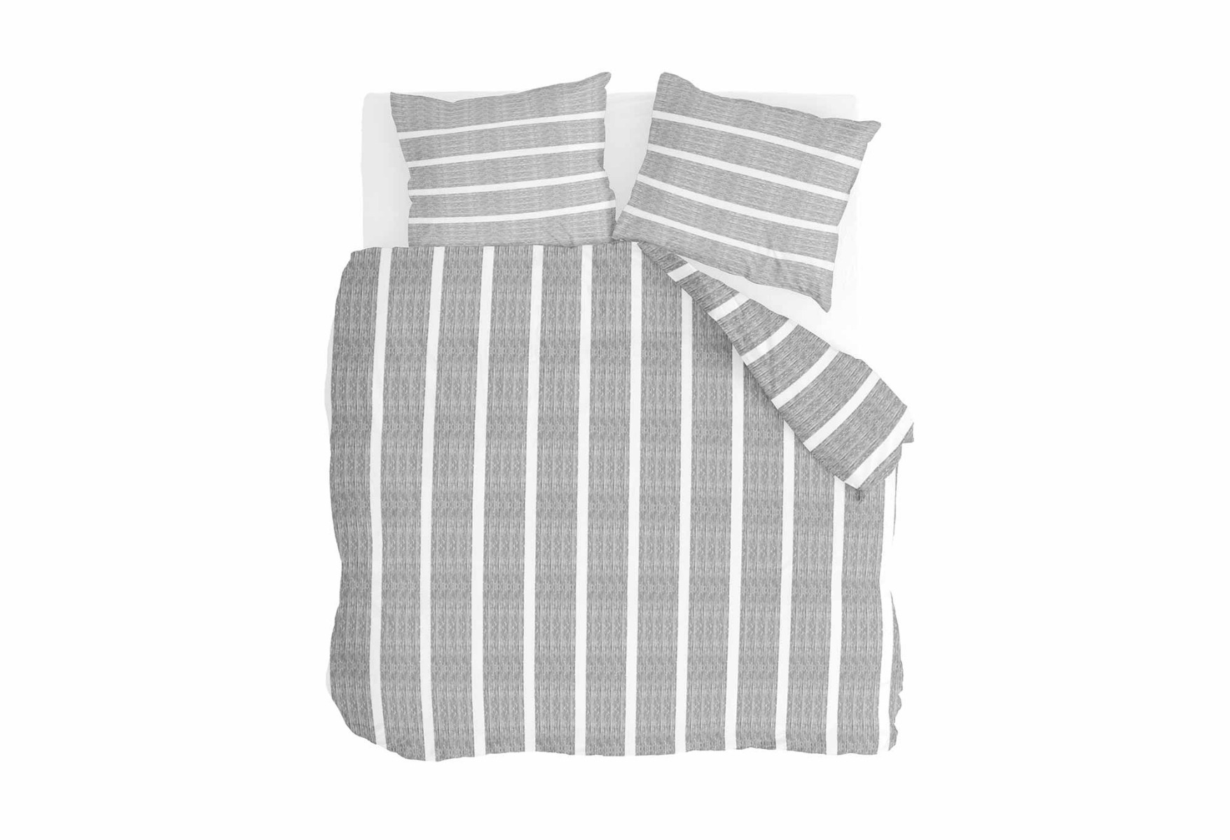 Walra Stripe Along Dekbedovertrek Anthracite | Swiss Sense product afbeelding