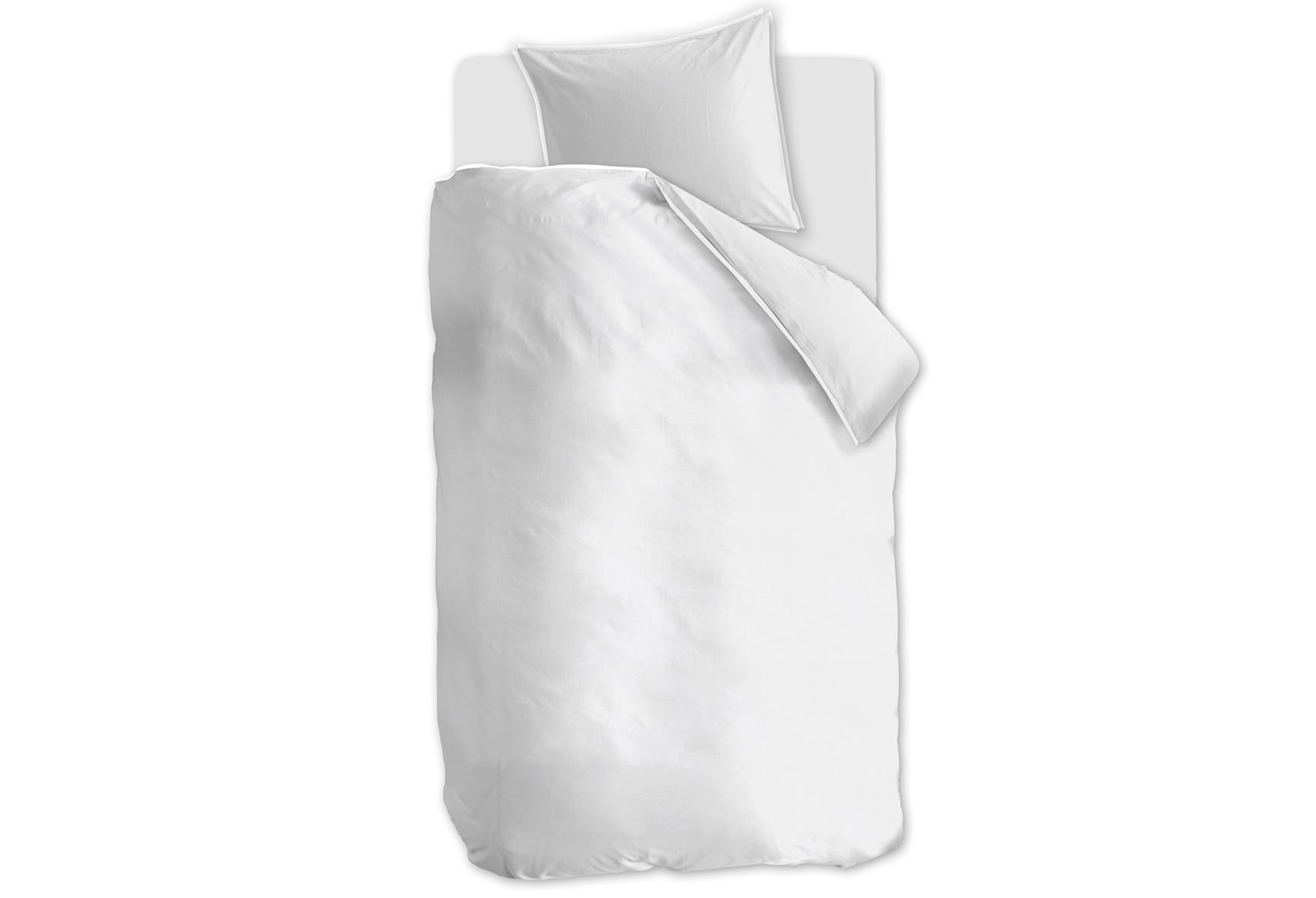 Beddinghouse Wave - Dekbedovertrek - Eenpersoons - 140x200/220 cm - White