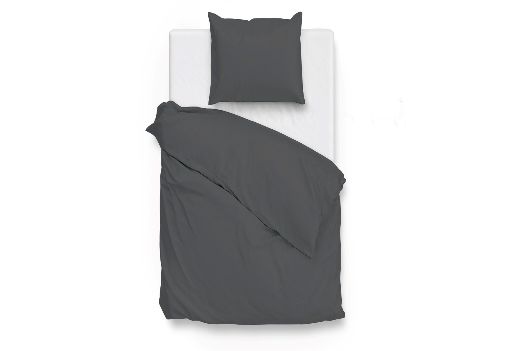Zo!Home Satinado Dekbedovertrek Classic Anthracite | Swiss Sense product afbeelding