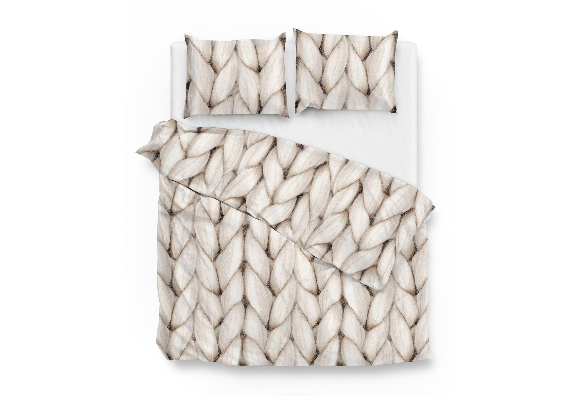Zo Home Dekbedovertrek Flanel Ayah - naturel