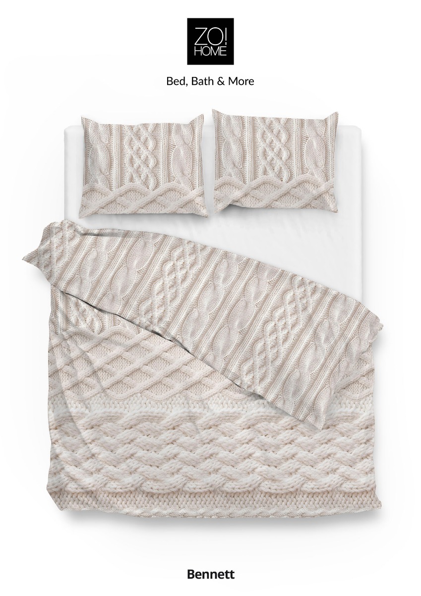 Zo!Home Bennett Dekbedovertrek Naturel | Swiss Sense product afbeelding