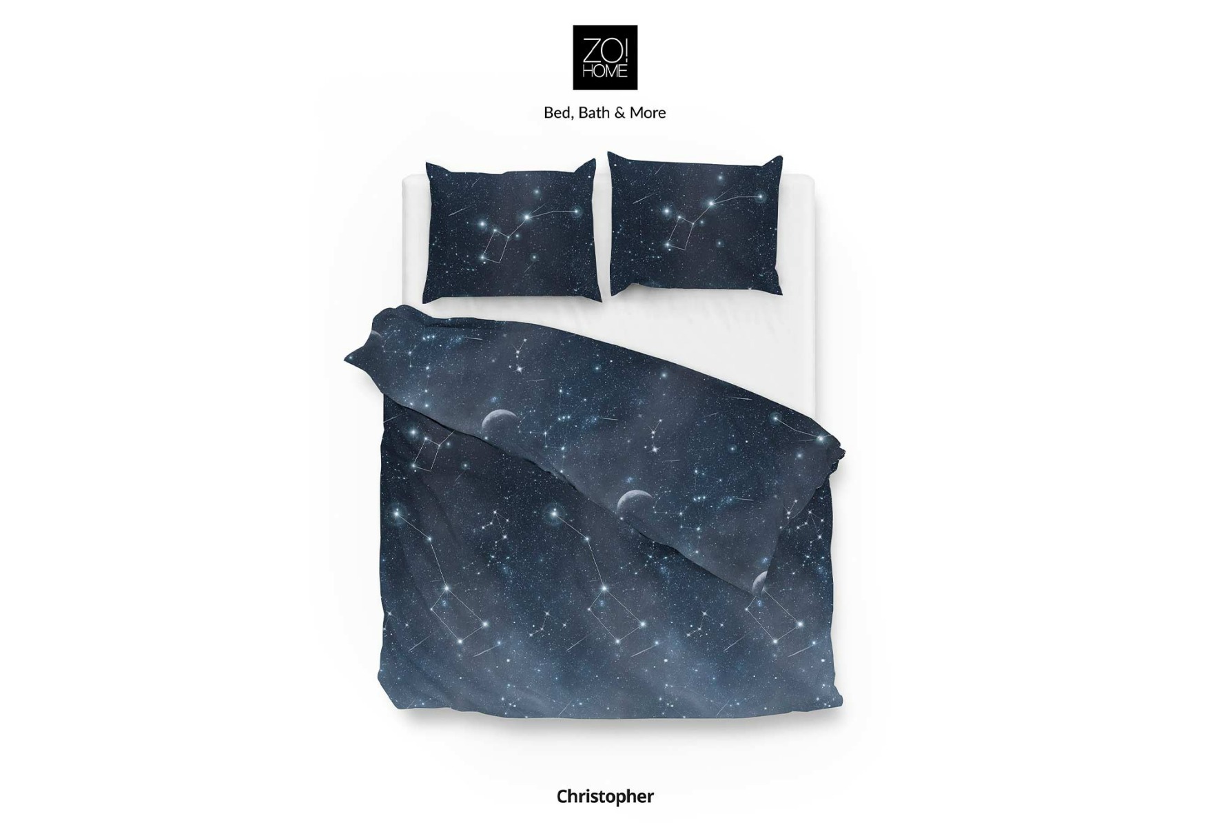 Zo!Home Christopher Dekbedovertrek Navy Blue | Swiss Sense product afbeelding