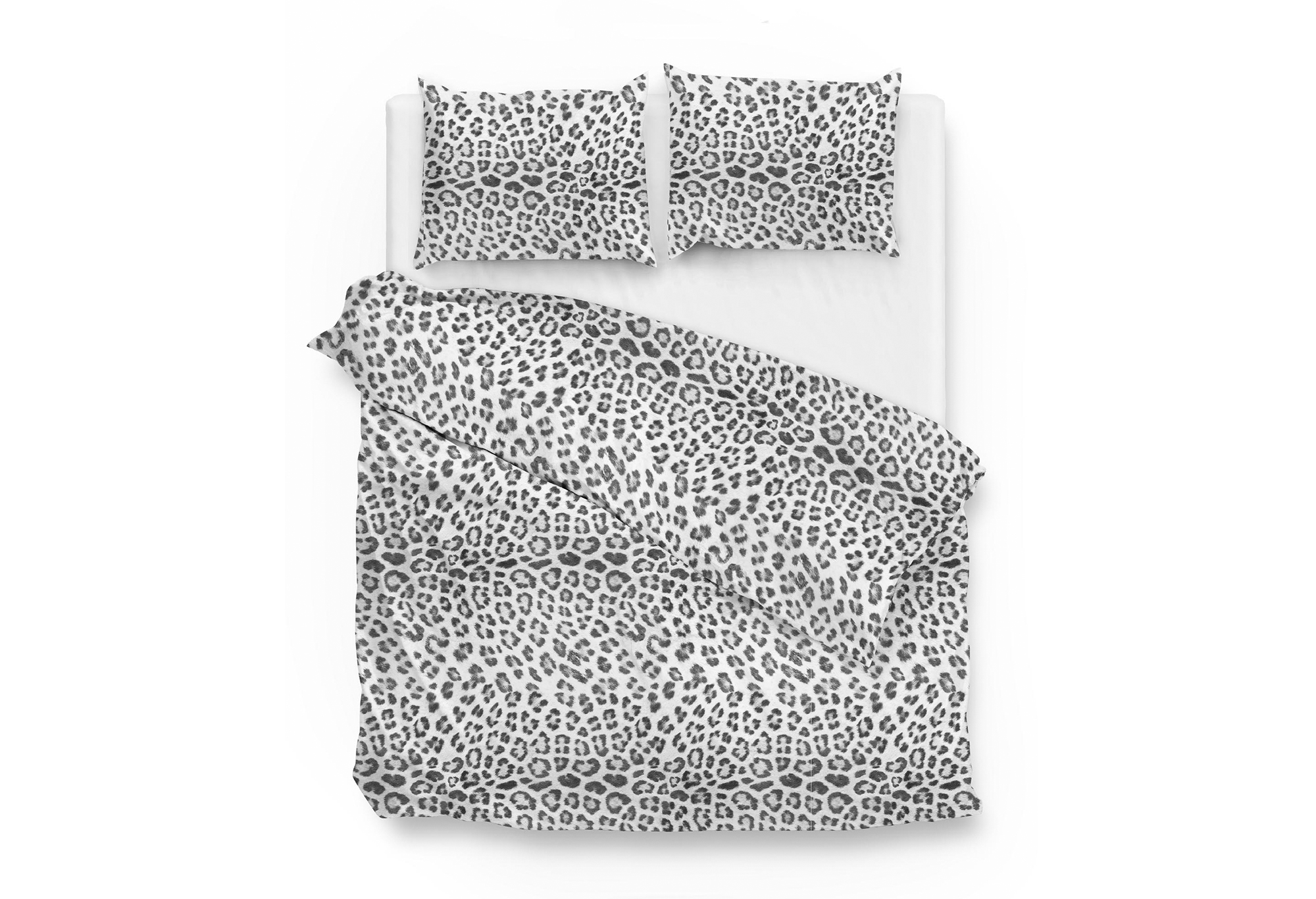Zo!Home Lev Dekbedovertrek - Flanel - Lits Jumeaux - 240x200/220 cm - grey