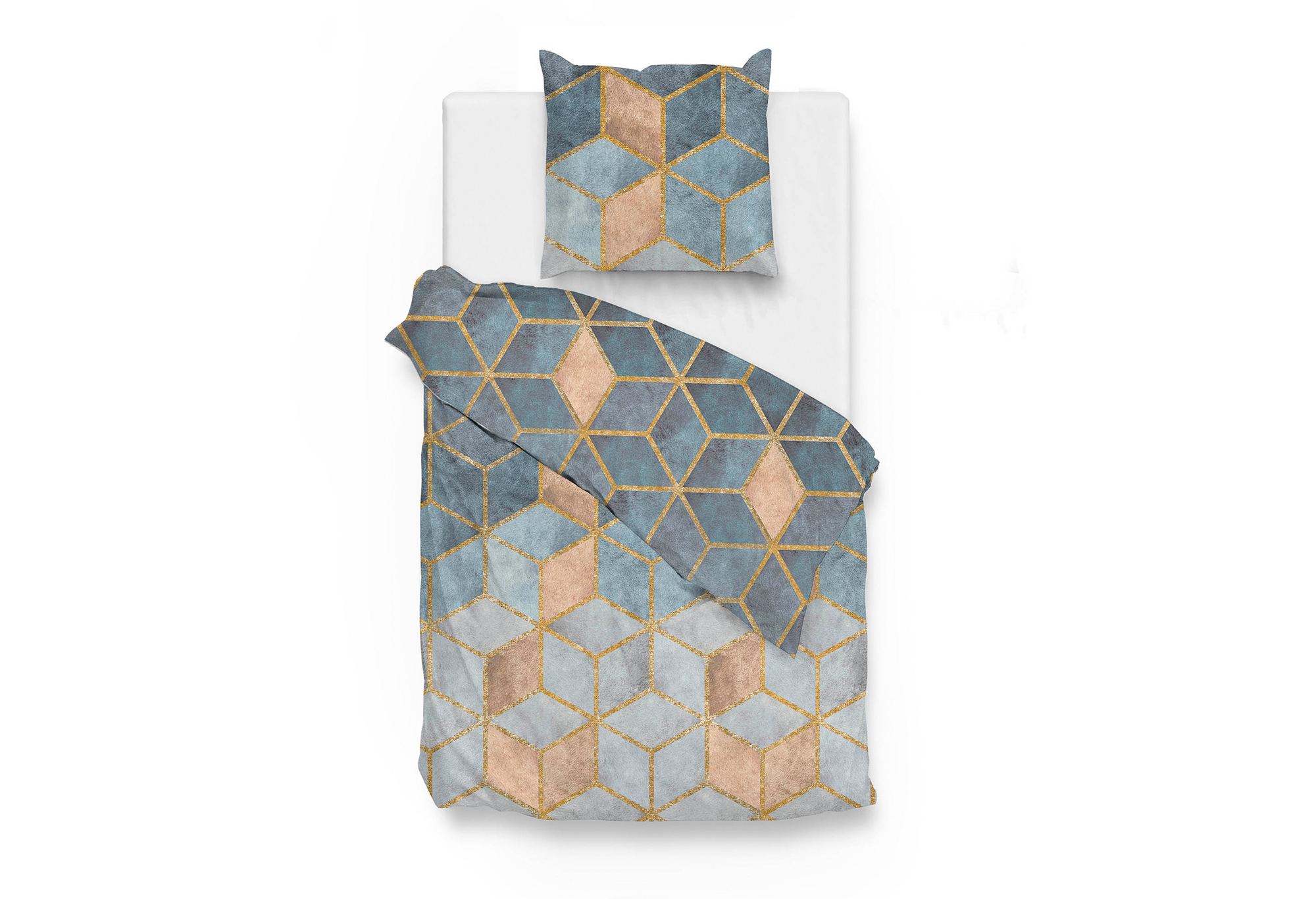 Zo!Home Makalo Dekbedovertrek Blue | Swiss Sense product afbeelding