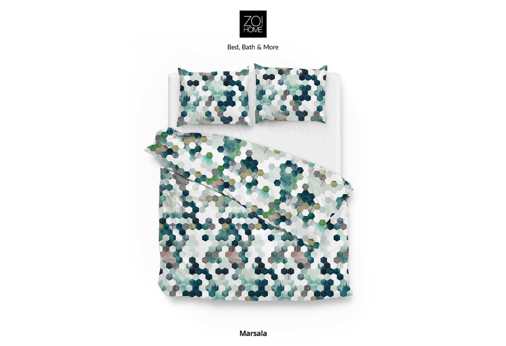 Zo!Home Marsala Dekbedovertrek Green product afbeelding
