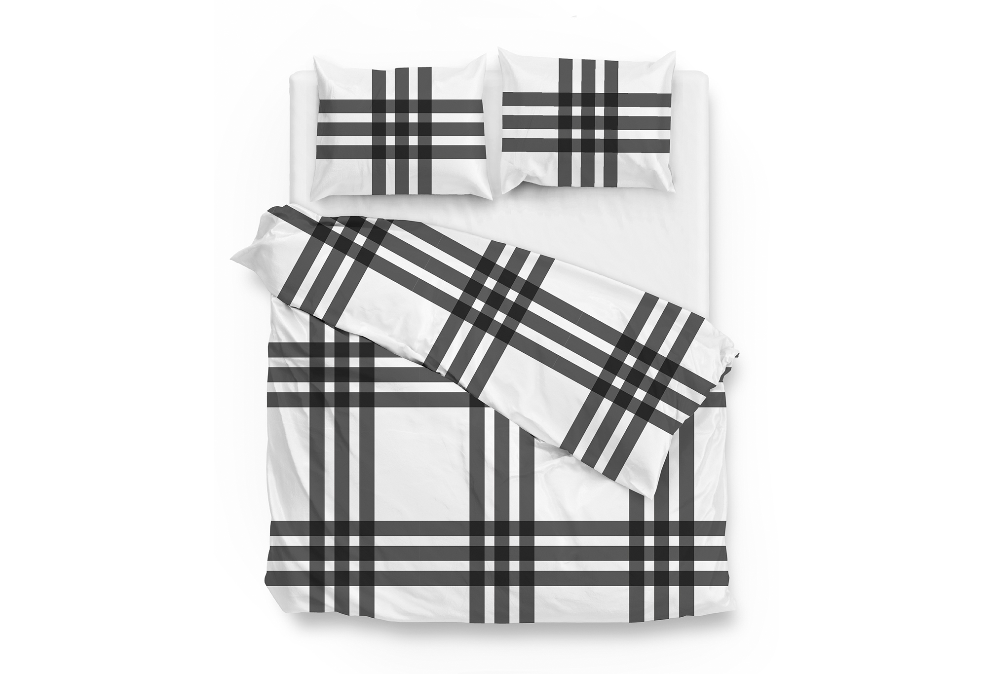 Zo Home Dekbedovertrek Flanel Mendel - wit