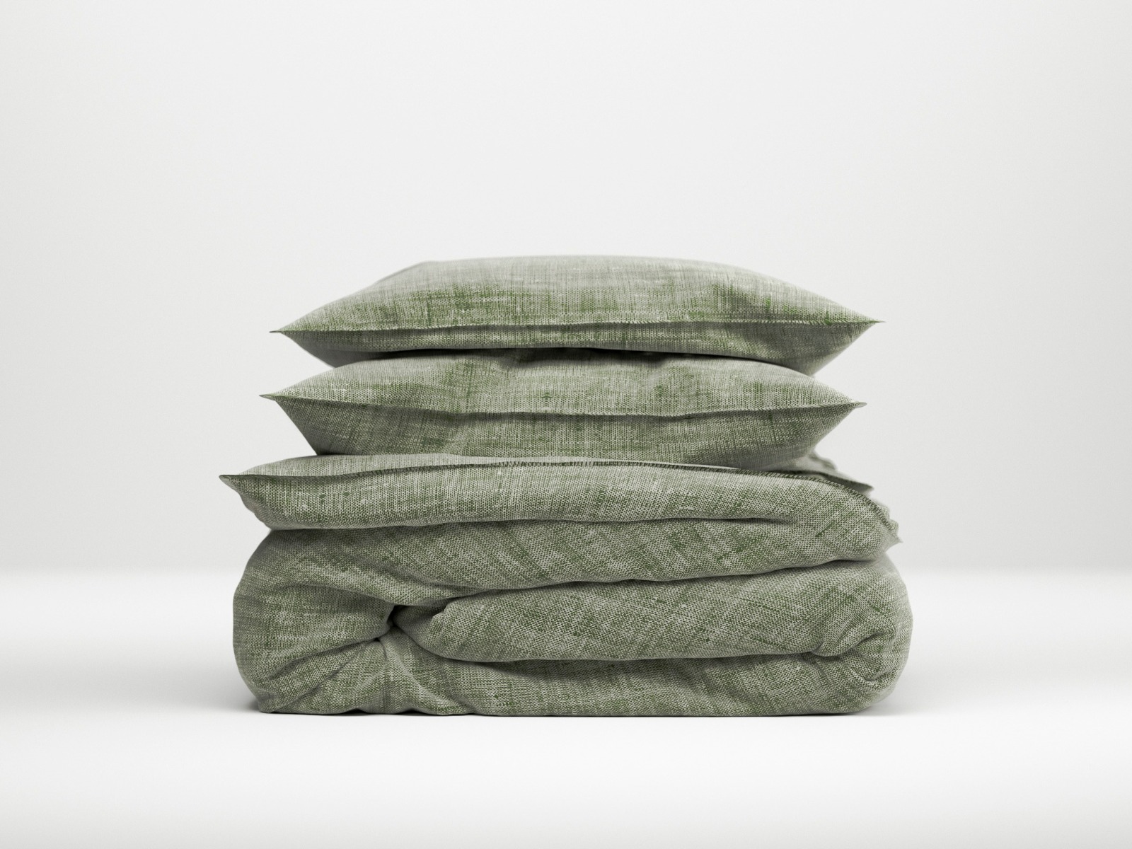 Zo!Home Lino Dekbedovertrek Army Green | Swiss Sense product afbeelding