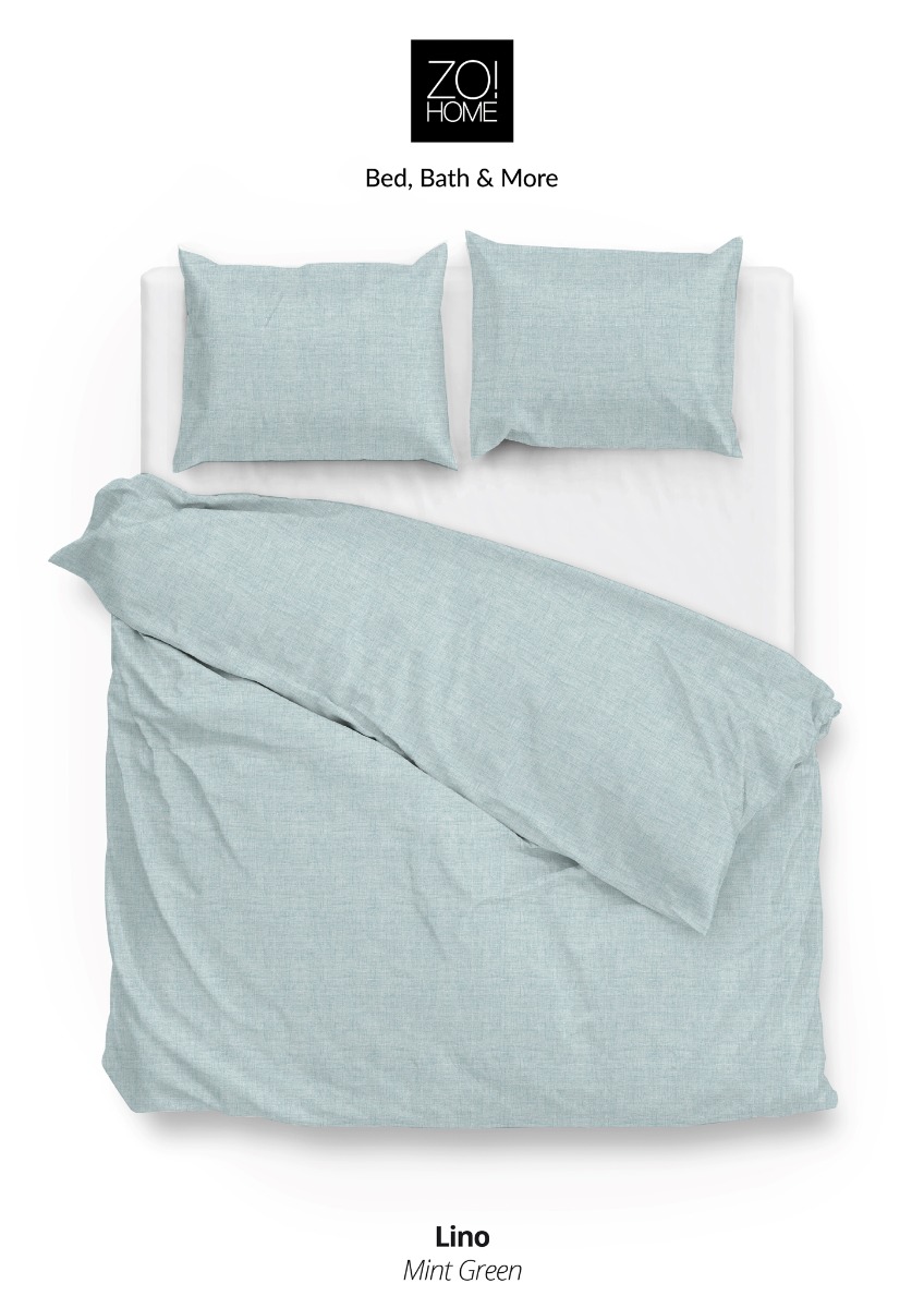 Zo!Home Lino Dekbedovertrek Mintgreen | Swiss Sense product afbeelding