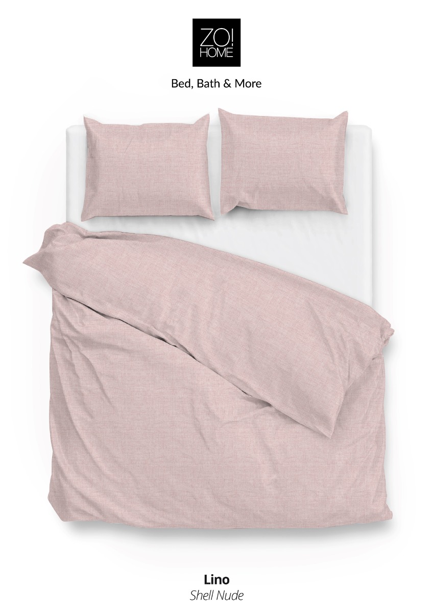 Zo!Home Lino Dekbedovertrek Shell Nude | Swiss Sense product afbeelding