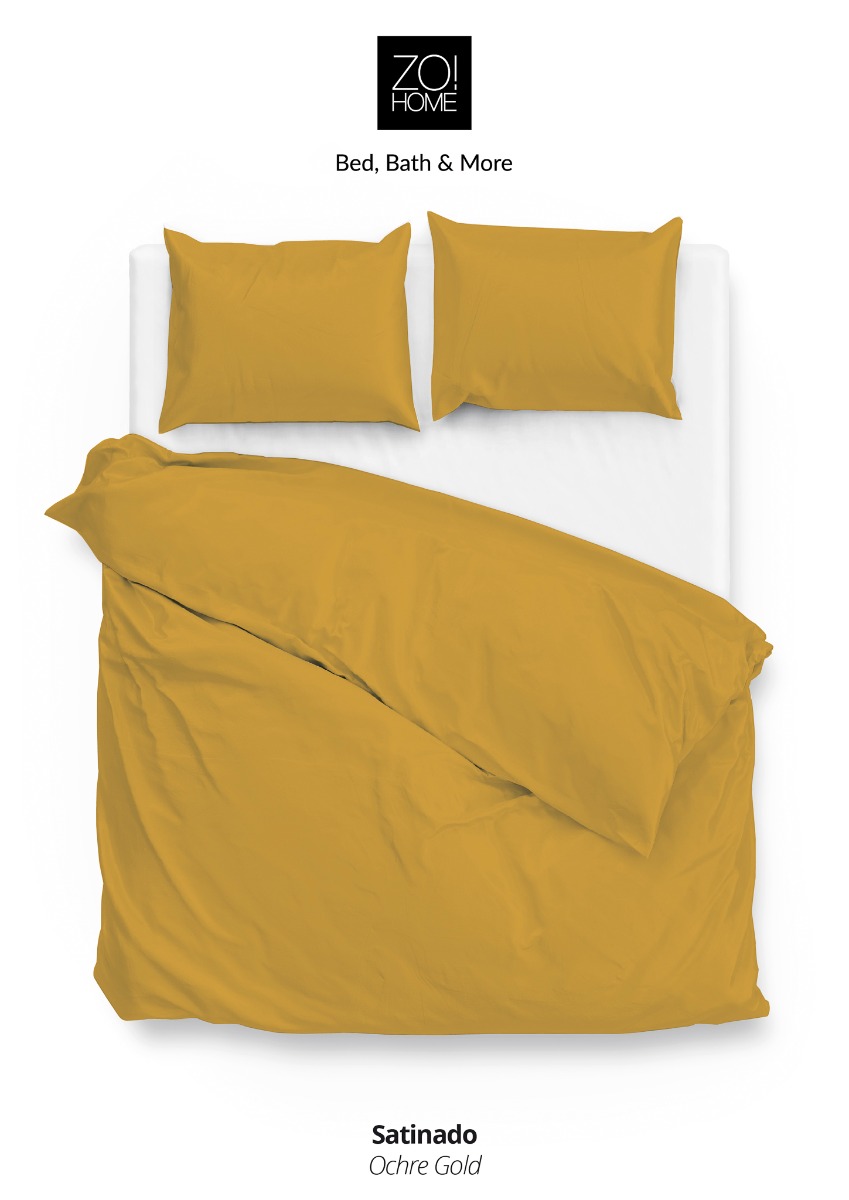 Zo!Home Satinado Dekbedovertrek Ochre Gold | Swiss Sense product afbeelding
